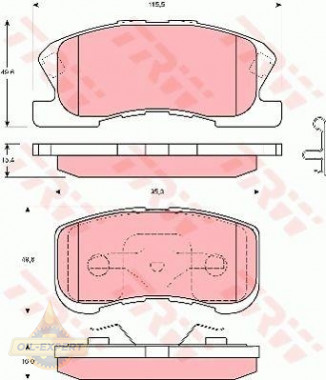 Trw Колодки тормозные дисковые TRW GDB3220 - Картинка 1