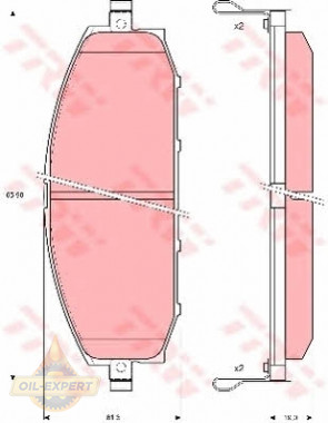Trw Колодки тормозные дисковые TRW GDB3222 - Картинка 2