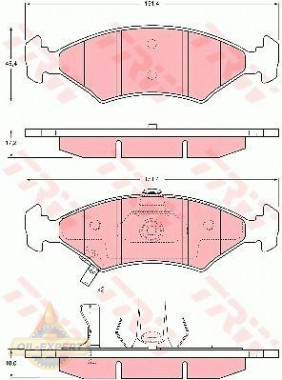 Trw Колодки тормозные дисковые TRW GDB3224 - Картинка 1