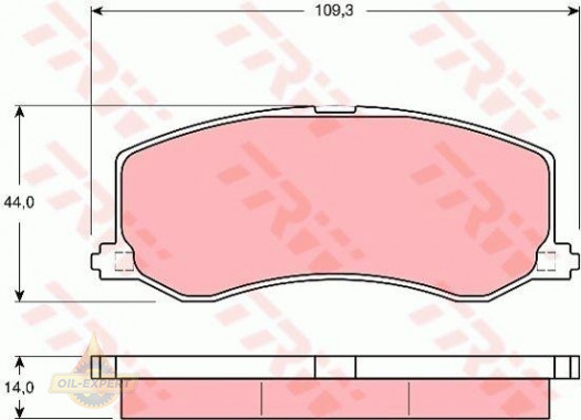 Trw Колодки тормозные дисковые TRW GDB3237 - Картинка 2