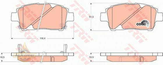 Trw Колодки дискові гальмові TRW GDB3242 - Заображення 4