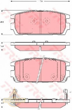 Trw Колодки дискові гальмові TRW GDB3296 - Заображення 3