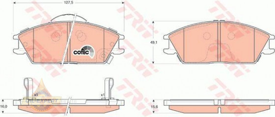 Trw Колодки тормозные дисковые TRW GDB3331 - Картинка 2