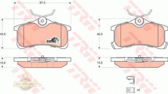 Trw Колодки тормозные дисковые TRW GDB3334 - Картинка 4
