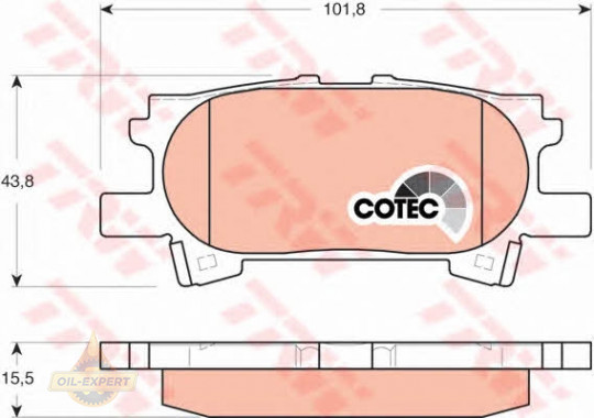 Trw Колодки тормозные дисковые TRW GDB3339 - Картинка 2