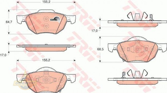 Trw Колодки тормозные дисковые TRW GDB3355 - Картинка 1