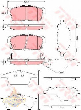 Trw Колодки тормозные дисковые TRW GDB3359 - Картинка 2