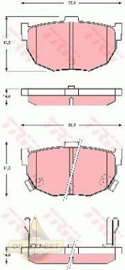 Trw Колодки тормозные дисковые TRW GDB3368 - Картинка 1