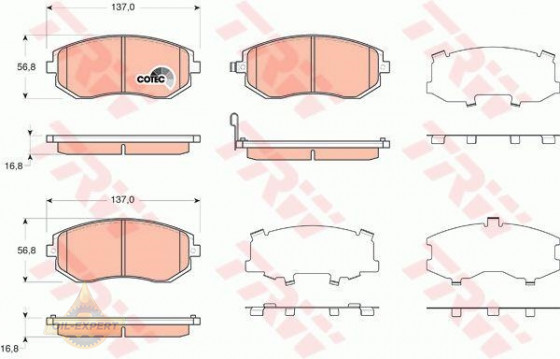 Trw Колодки дискові гальмові TRW GDB3371 - Заображення 1