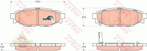 Trw Колодки дискові гальмові TRW GDB3373 - Заображення 1