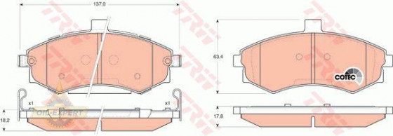 Trw Колодки тормозные дисковые TRW GDB3378 - Картинка 2
