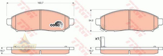 Trw Колодки тормозные дисковые TRW GDB3404 - Картинка 1