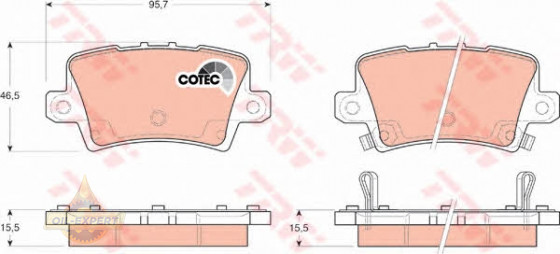 Trw Колодки тормозные дисковые TRW GDB3408 - Картинка 2