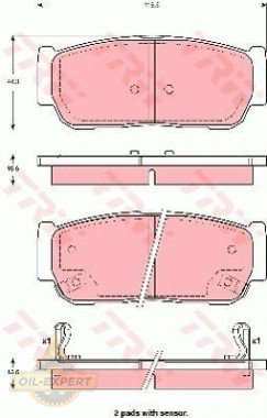 Trw Колодки тормозные дисковые TRW GDB3413 - Картинка 2