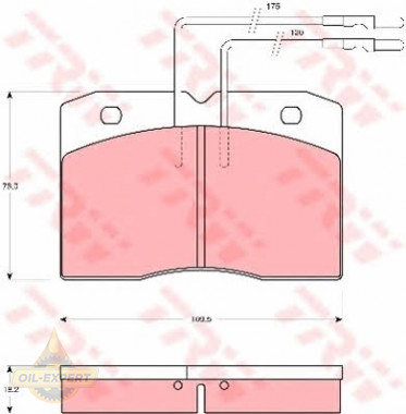 Trw Колодки тормозные дисковые TRW GDB343 - Картинка 1