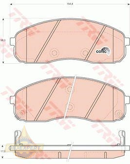 Trw Колодки тормозные дисковые TRW GDB3433 - Картинка 1