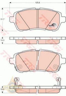 Trw Колодки тормозные дисковые TRW GDB3437 - Картинка 1