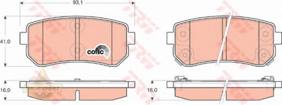 Trw Колодки тормозные дисковые TRW GDB3451 - Картинка 1