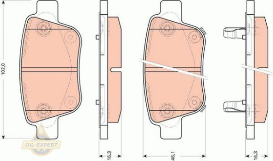 Trw Колодки тормозные дисковые TRW GDB3456 - Картинка 1