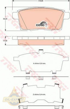 Trw Колодки тормозные дисковые TRW GDB3472 - Картинка 3