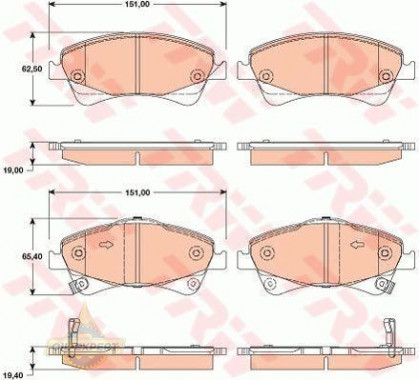 Trw Колодки тормозные дисковые TRW GDB3479 - Картинка 1