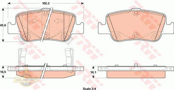 Trw Колодки тормозные дисковые TRW GDB3480 - Картинка 4
