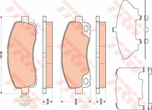 Trw Колодки тормозные дисковые TRW GDB3487 - Картинка 1