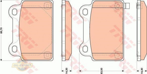 Trw Колодки тормозные дисковые TRW GDB3488 - Картинка 1