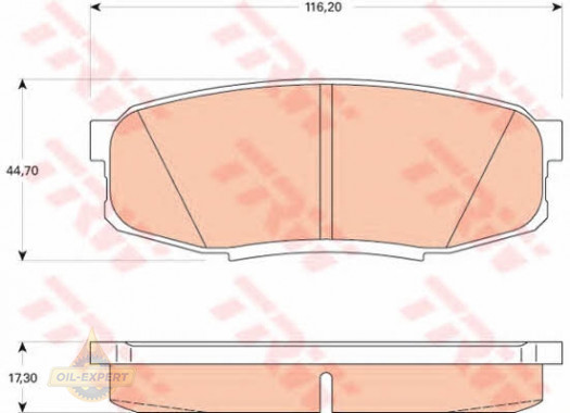 Trw Колодки тормозные дисковые TRW GDB3491 - Картинка 2