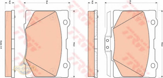 Trw Колодки тормозные дисковые TRW GDB3498 - Картинка 2
