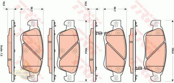 Trw Колодки тормозные дисковые TRW GDB3503 - Картинка 1