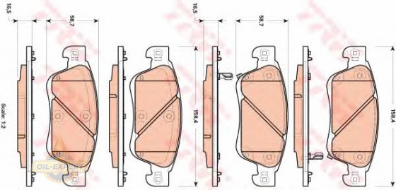 Trw Колодки тормозные дисковые TRW GDB3503 - Картинка 2