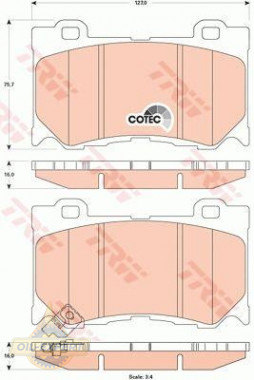 Trw Колодки тормозные дисковые TRW GDB3505 - Картинка 1