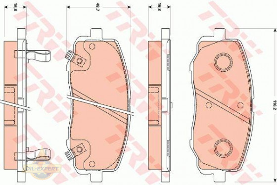 Trw Колодки тормозные дисковые TRW GDB3510 - Картинка 1