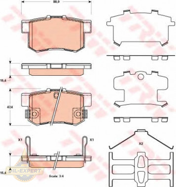 Trw Колодки тормозные дисковые TRW GDB3516 - Картинка 2
