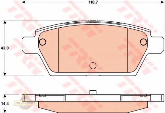Trw Колодки дискові гальмові TRW GDB3517 - Заображення 1