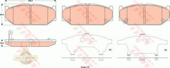 Trw Колодки дискові гальмові TRW GDB3522 - Заображення 1