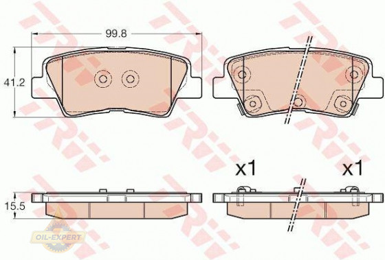 Trw Колодки тормозные дисковые TRW GDB3537 - Картинка 2