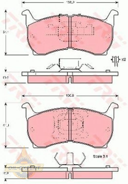 Trw Колодки тормозные дисковые TRW GDB354 - Картинка 1