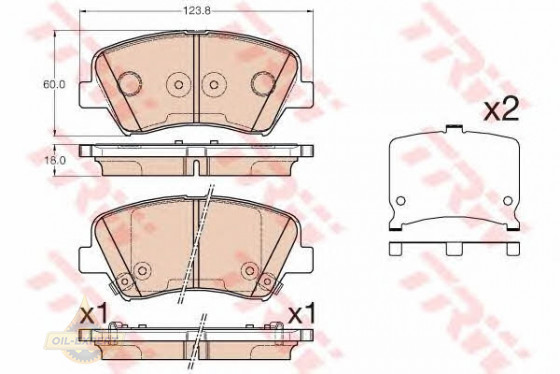 Trw Колодки тормозные дисковые TRW GDB3552 - Картинка 1
