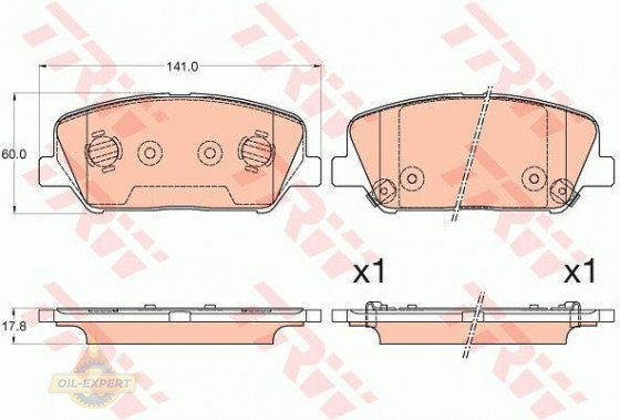 Trw Колодки тормозные дисковые TRW GDB3582 - Картинка 2
