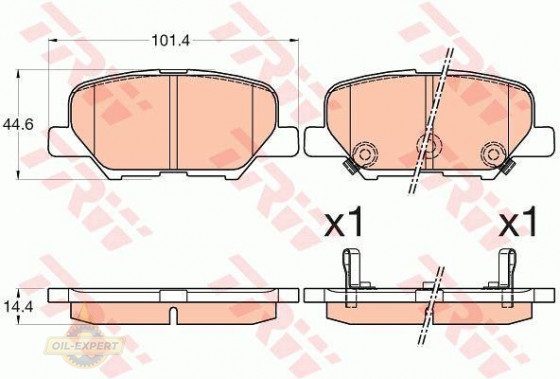 Trw Колодки тормозные дисковые TRW GDB3583 - Картинка 2
