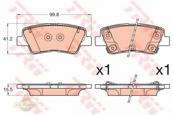 Trw Колодки тормозные дисковые TRW GDB3594 - Картинка 1