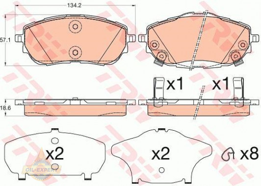 Trw Колодки тормозные дисковые TRW GDB3598 - Картинка 2