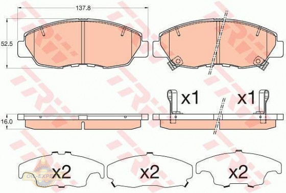 Trw Колодки тормозные дисковые TRW GDB3609 - Картинка 2