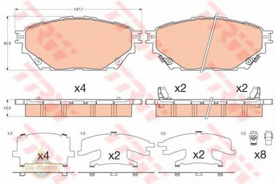 Trw Колодки тормозные дисковые TRW GDB3611 - Картинка 2