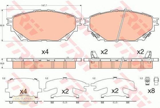 Trw Колодки тормозные дисковые TRW GDB3611 - Картинка 1