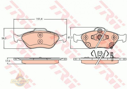 Trw Колодки тормозные дисковые TRW GDB3625 - Картинка 4