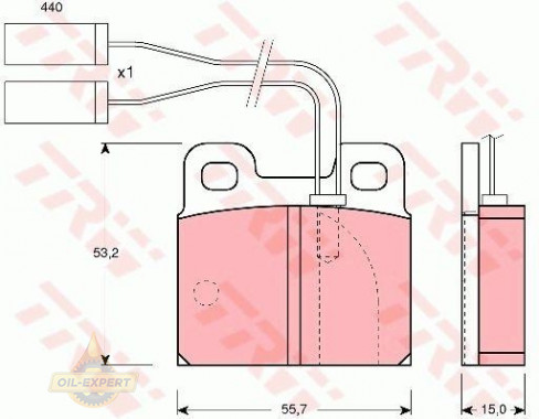 Trw Колодки дискові гальмівні TRW GDB363 - Заображення 1