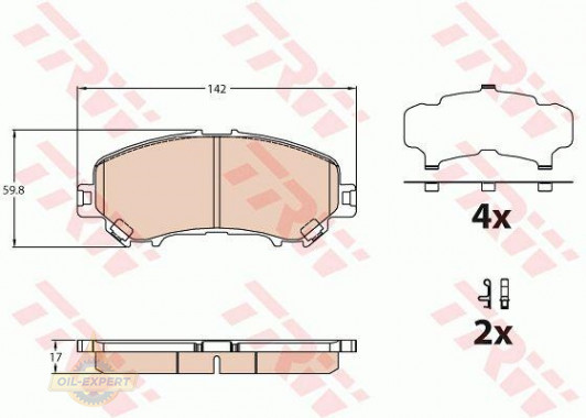 Trw Колодки тормозные дисковые TRW GDB3631 - Картинка 1
